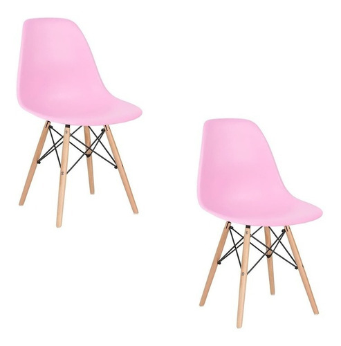 Conjunto 2 Cadeiras Charles Eames Eiffel - Várias Cores 