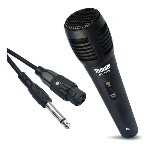 Microfone Para Karaoke Na Tv Dinâmico Cardióide Com Fio Cor 