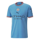 Camisa Puma Manchester City Home 2023 Masculina - Azul