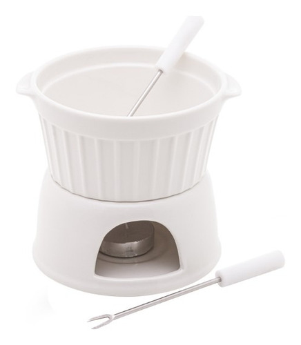 Aparelho De Fondue 4 Peças De Porcelana Classic 400ml