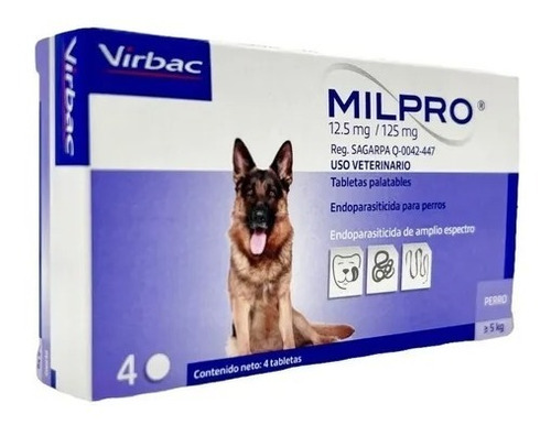 Virbac Milpro Endoparasiticida Para Perros Mayores De 5 Kg