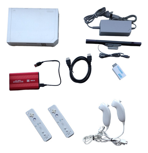 Nintendo Wii Con 2 Sets De Controles, Disco Duro Y Hdmi