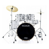 Bateria Acústica Noah Sc5 Solid White Bumbo 20 Completa