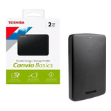 Hd Toshiba Externo 2tb Usb 3.0 Canvio Basics Preto Hdtb520xk3aa