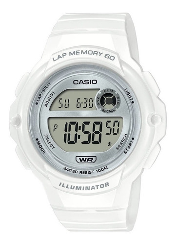 Casio Sport Lws-1200 Para Dama Cronometro Sumergible Alarma 
