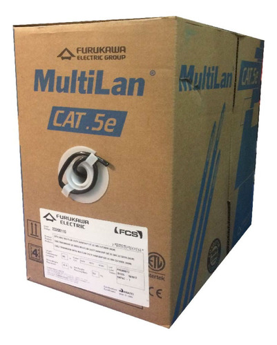 Cable Utp Furukawa 23200110 Cat 5e Exterior 305m 100% Cobre