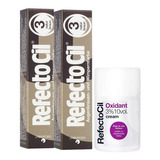 Kit Refectocil 2 Tinta+1 Oxidante Creme Nº3 Castanho Natural