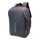 Mochila Para Laptop Backpack Con Usb Supra Color Negro/gris Diseño De La Tela Nylon