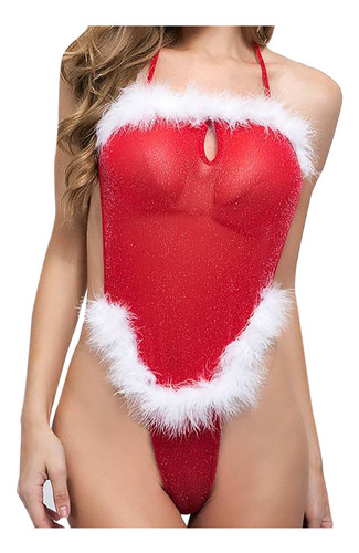 Conjunto De Roupa Íntima G Feminina Sexy De Renda De Natal T