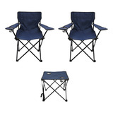 Set Camping Sillas Director Y Mesa Plegable Playa Pesca