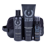 Zeus Kit De Inicio De Barba Para Barbas Gruesas Con Bolsa De