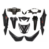 Kit Plasticos Honda New Wave 110 S C/calco Negro 11p Xtreme