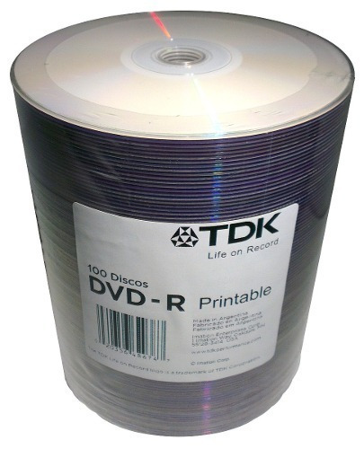 Dvd Tdk X 100 Printable   8x En Bulk-envios X Mercadoenvios