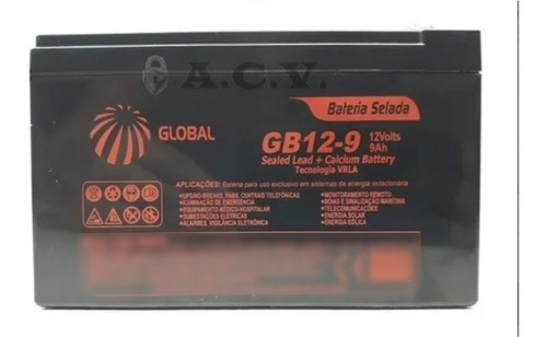 Kit 10 Bateria Selada Hr 1234w F2 12v 9a - Nobreak - Gb12-9