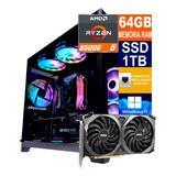 Pc Gamer Cpu Ryzen 5 8500g, 1tb, 64gb Ddr5, Rtx 4060ti 8gb