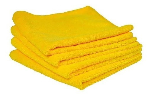 Paño De Microfibra Premium Mega Absorbentes 40.6cm X 40.6 Cm Color Amarillo