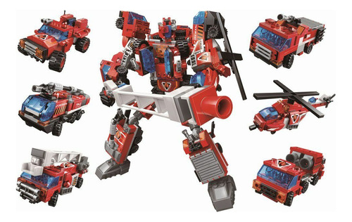 Qman Bloques Juguete Armar Set Bomberos Transformers