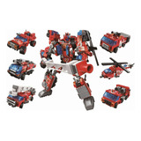 Qman Bloques Juguete Armar Set Bomberos Transformers