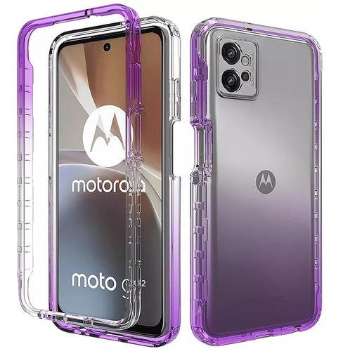 Funda 360° Bicolor Transparente Difuminada Motorola