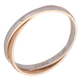 Anillo De 14k Oro Rosa Y Blanco , 2.8 Gramos