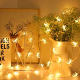 Cortinas Luces Lámpara Decorativa Luna Navidad 10m100led 