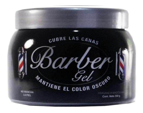 Barber Gel Cubre Canas Negro 350 Gr