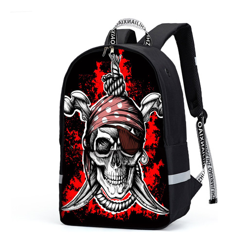 X Mochila De Calavera Pirata Para Laptop, Mochila De Viaje