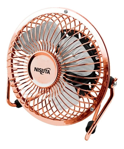 Ventilador De Mesa Nisuta Nsfanu Cobre Con 4 Palas