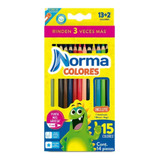 Norma Lapices De Colores 12 + 3 De Regalo 4mm Originales