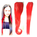 * Extensión Mechón Pelo Lateral 10x60 2peinetas # Rojo*