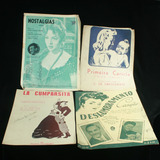 Lote Com 4 Partituras Das Décadas De 1940/50 E 60