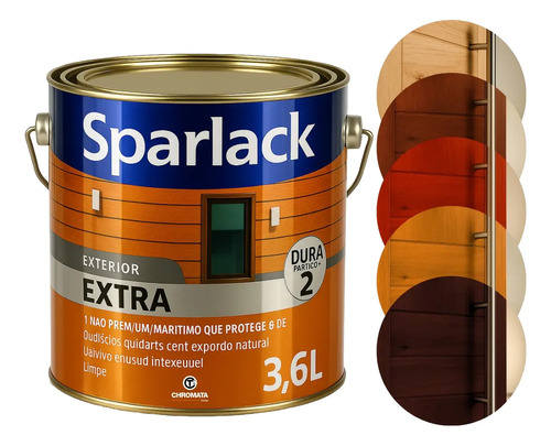 Verniz Marítimo P/ Madeira Fosco Matte Sparlack 3,6l Cores
