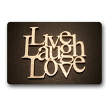 Tapete De Puerta Decorativo 3d Live Laugh Love Estilo L...