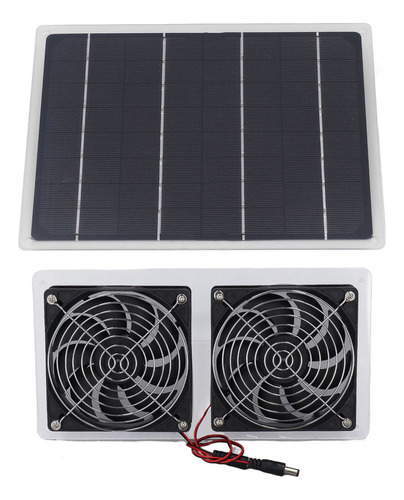 Kit De Ventilador Con Energía Solar, Panel De 2 Ventiladores