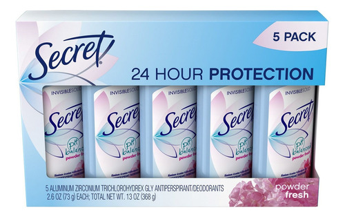 Paquete De 2 Desodorante  Secret Fresh Secret Invisible Soli