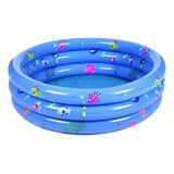 Piscina Inflable Plástico 3 Anillos 100 X 35 Cm / Color Celeste