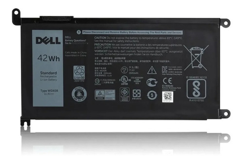 Wdx0r - Bateria Dell Original 11.4 V 3500mah 42 Wh