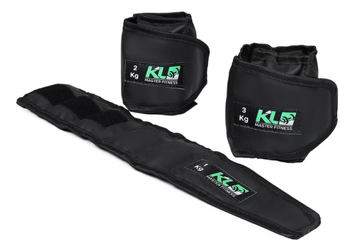 Kit Caneleira Tornozeleira Peso Perna 1kg 2kg 3kg Fit Treino