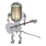 F Vintage Microphone Robot Mable Art Home Desktop Decor 6521