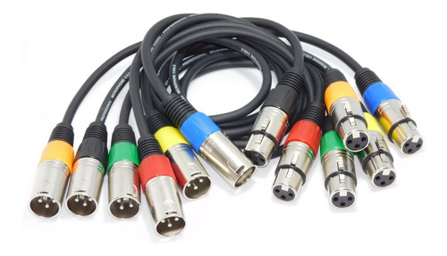 6 Cables Canon Canon Balanceado Profesional Skp 6mts Colores