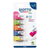 Mini Goma De Borrar Fluor Giotto X 5 Borradores Escolares