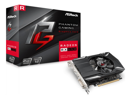 Placa De Video Asrock Radeon Phantom Gaming Rx550 2gb Full