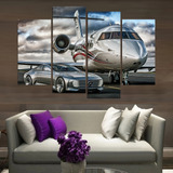 Quadros Decorativos  Avião E Carro  Mosaico 4 Peças