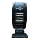 Cargador Toma Usb Doble Para Embutir Auto 12/24v Auto Moto