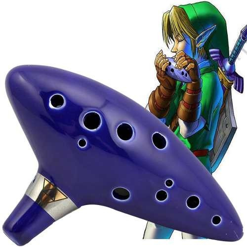 Ocarina De Ceramica Zelda 12 Agujeros H8082