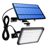 Lámpara Solar De 48 Leds Con Cable De 3 Metros Panel Externo