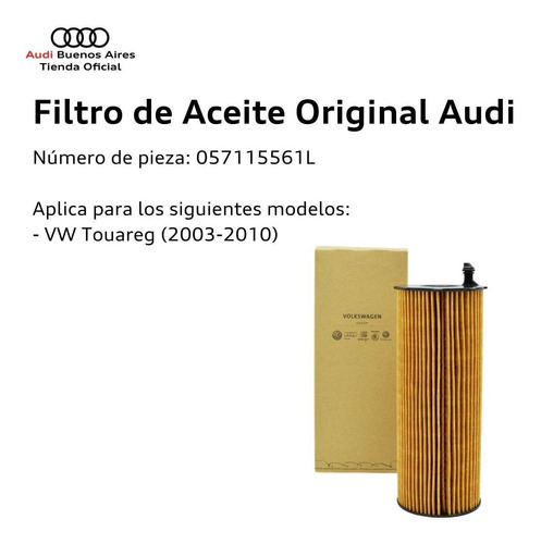 Filtro De Aceite Audi A6 2005 Al 2011 Foto 3