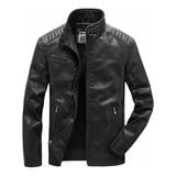 Jaqueta Couro Masculina Casaco Motoqueiro Moderna Resistente