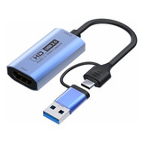 Tarjeta Captura Vídeo Usb C Hdmi 4k 1080 60fps  Pc Celular