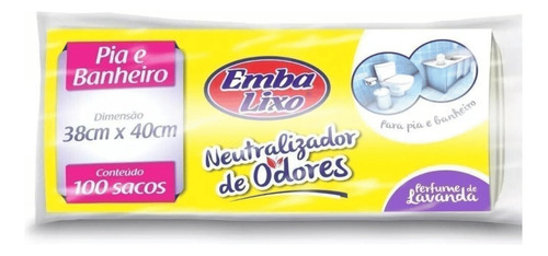 100 Sacos De Lixo Banheiro Com Perfume Neutralizador Odores